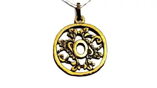 O Pendant Crafting: Metal Jewelry Tutorial - Background Clearing with Jeweler's Saw