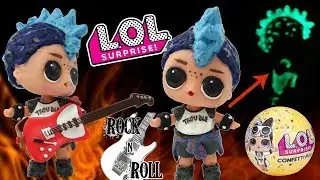 LOL Surprise Confetti Pop Series 3 Wave 2 Punk Boi Gold Ball DIY with Hot Glue and Glow in the Dark