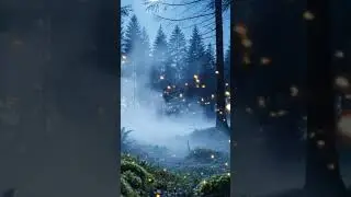 Fireflies in Misty Forest 🌌 Night Bug Sounds for Relaxation, Meditation & Sleep | No Music