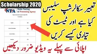 Sallybus and Test Pattern and How To Apply Tabeer Scholarship Punjab