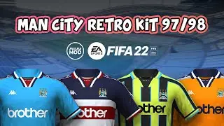 Manchester City Retro Kit 97-98 || FIFA 22 Gameplay