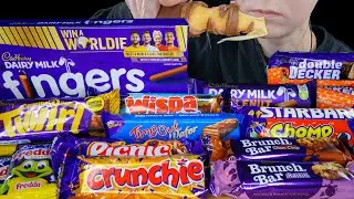 ASMR Cadbury Chocolate Party! Double Decker, Twirl, Starbar, Crunchie, Picnic, Granola Bars