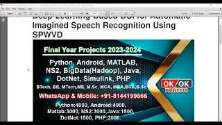 Deep Learning Based BCI for Automatic Imagined Speech Recognition Using SPWVD