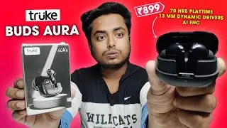 Truke Buds Aura Earbuds Review🔥- 70 HRS Playtime🔋40ms Low Latency | Ai ENC | Truke Aura Earbuds