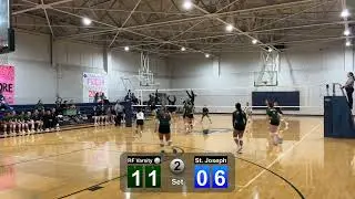 RF Varsity 🏐 vs St. Joseph 8.28.25 set 2 of 3 Goliad tourney