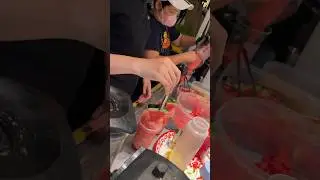 Tangmo Pan - Watermelon Smoothie Fruit Shake แตงโมปั่น | Thai Street Food Drink | Hua Hin, Thailand