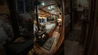 Sleep in a Cozy Snowy Cabin | Winter Ambience with Crackling Fireplace Sounds and Relaxing Snow