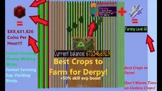 Which Crop Gives the MOST Coins/Exp? Max Profit + Exp Per Farming Crop! Hypixel Skyblock