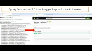 Spring boot 3.0 - Swagger UI | Spring OpenAPI Documentation | Whitelabel error page 