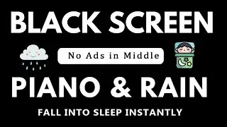 Peaceful Piano & Soft Rain, 24 Hours no ADS in Middle for Relaxing Music｜ Stress Relief, Sleep Music