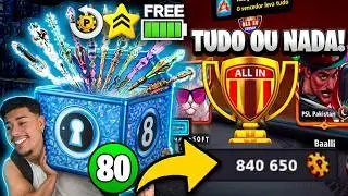 FUI PRA MESA DO TUDO OU NADA APOSTANDO TODAS AS MINHAS FICHAS NO 8 BALL POOL 😭