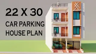 Car Parking 6 Bedroom Rental House Plan,22 by 30 किरये के लिए सबसे अच्छा घर,3D Parking House Plan
