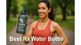 💧 Best Rx Water Bottle | JUST FUNKY Prescription Water 32 Oz Plastic Water Bottle With Lid 🧴