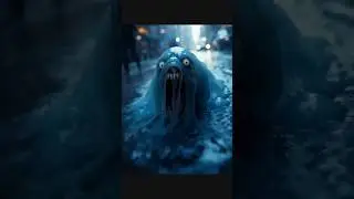 A curious blue monster