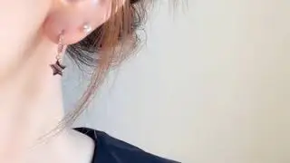 Star Huggie Hoop Earrings