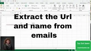Extract the Url and name from emails in Excel