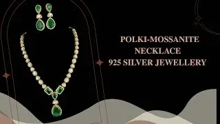 Polki Moissanite Necklace in 925 Sterling Silver | Bridal & Festive Jewellery | Luxury Look