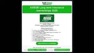 AVBOB Long term insurance learnerships 2025