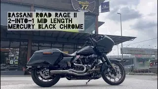 S&S 475 Cam Bassani Road Rage II Mid Length Road Glide ST 117. Mercury Black Chrome