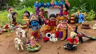 Miniature JANMASHTAMI Celebrations| Miniature Rasamalai |Rasmalai Recipe| रसमलाई |Tiny Food Hunter