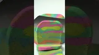 Satisfying Neon Kinetic Sand Cutting ASMR! ✨🔊