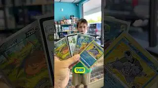 Trading Common Pokemon Cards for RARE Cards! (Surprising Kids) #pokemon #pokemoncards #pikachu #fun