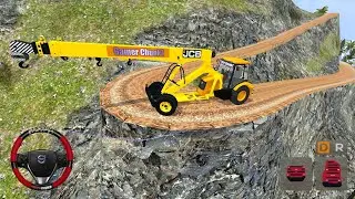 OFFROAD DRIVE 😱 - JCB CRANE MOD FOR BUSSID - Bus Simulator Indonesia - Bus Game Android Gameplay 