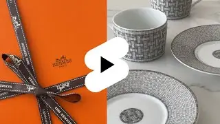 Распаковка Herm&egrave;s 🍊 Набор чайных чашек и блюдец Mosaique au 24 #шорты