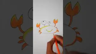 How to draw a crab                                     #drawing #kids #crab #animals