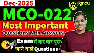 MCO-022 Most Important Question For TEE DEC 2025. MCO-022 Important question with Answer mco 022
