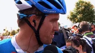 Tyler Farrar after crashing before Stage 4 sprint, Tour de France 2012