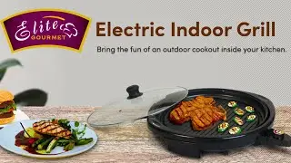 Elite Gourmet EMG-980BSC Large Indoor Electric Round Nonstick Grill