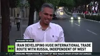 Iran has opened a new railroad route connecting Russia, Iran, and India