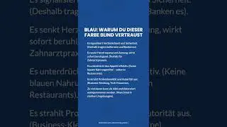 BLAU: WARUM DU DIESER FARBE BLIND VERTRAUST |  Deep Blue Trust  Entdec...