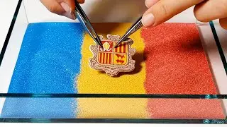 Edible Sand Art Flags ASMR | Oddly Satisfying National Flag Creations