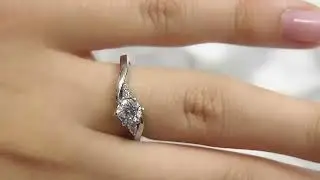 Unusual Twist 5 Stone Diamond Engagement Ring Made In Dublin TR1013