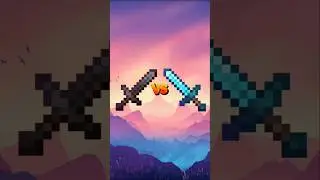 Netherite sword vs Enchanted diamond sword #minecraft #tools #shorts