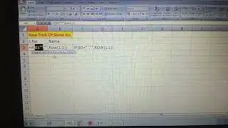 New trick of serial number in Excel .#excel #treandingviral #viralvideo #newexcel . 