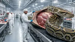 How a 9.8 Meter Python Becomes a Luxury belt | Complete Leather Factory Documentary