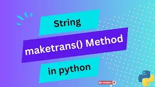 (SY) maketrans()  method in python