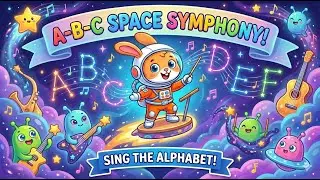ABC Song for Kids 🚀 Space Alphabet with Rocket Bunny | Learn English & Piosenka o alfabecie