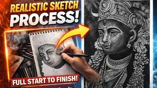 From Blank Paper to Detailed Charcoal Portrait | Full Tutorial 🎨🖌️