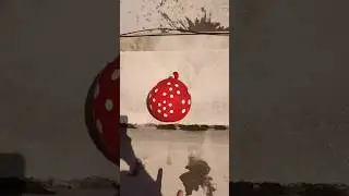 ⚪⚫🟢 Experiment: Will a water balloon explode if it rolls down from a tall building ladder?💥🎈