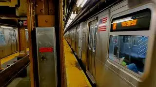 NYC Subway: (N) Train Terminating, (R) (W) Thru Trains @ Court Street (Broadway Fastrak)