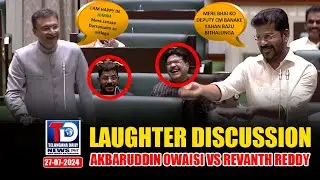 Laughter Discussion between Akbaruddin Owaisi vs CM Revanth Reddy | Telangana Assembly Session Day-4