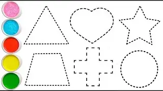 Shapes drawing for kids, Learn 2d shapes, colors for toddlers | Preschool Learning part - 1700