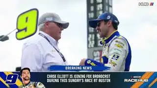 CHASE ELLIOTT IN FOX BOOTH - 2023 Nascar COTA