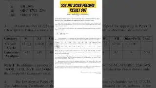 SSC JHT 2023 Prelims Result out 🔥 SSC Junior Hindi Translator Result 2023 | ssc jht cut off 2023#ssc