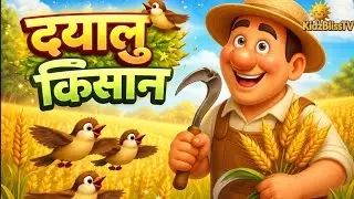 दयालु किसान और चिड़िया 🐦🌾 | Hindi Moral Song for Kids | NEW & Exclusive | KidzBlissTV