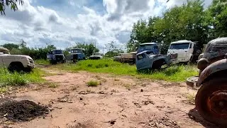 uma  Chácara  com vários  Caminhões a venda